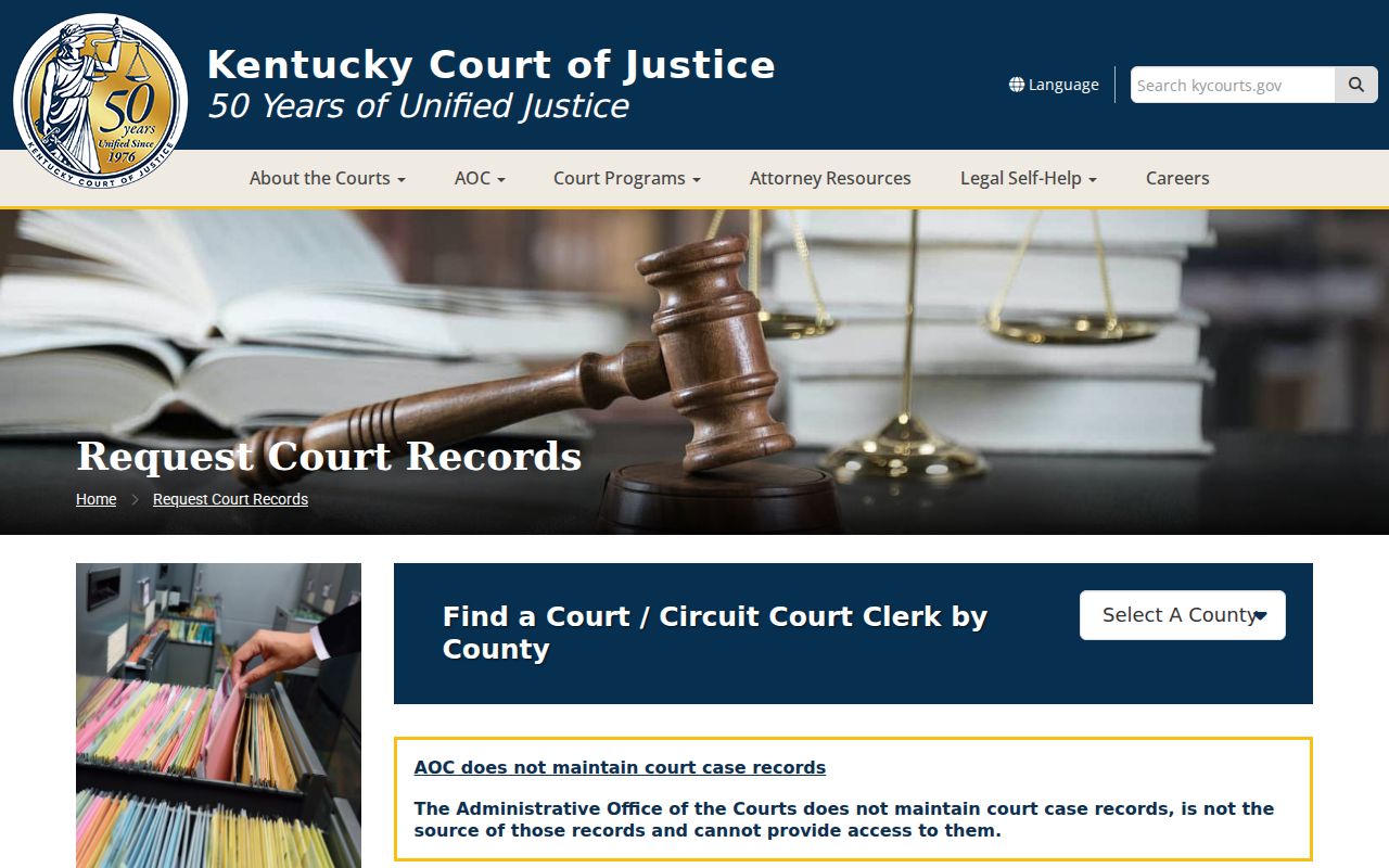 Franklin County criminal court record request and case file access