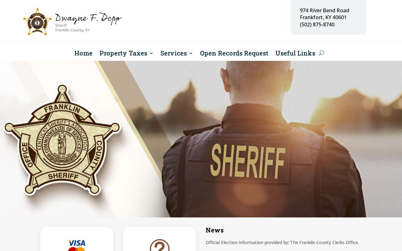 Franklin County criminal records at the sheriff office
